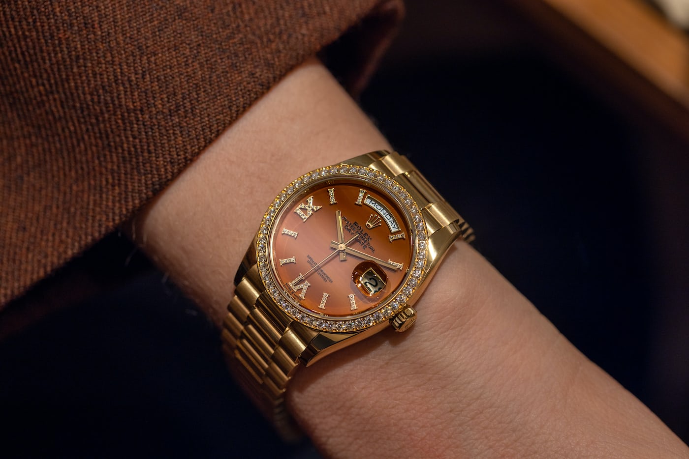 Swiss Replica Rolex DayDates With Stone Dials, Puzzle Pieces, And